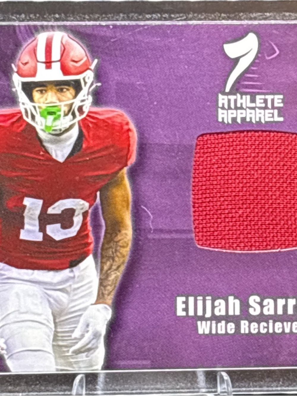 Sage Elijah Sarr Football Trading Card Patch Memorabilia